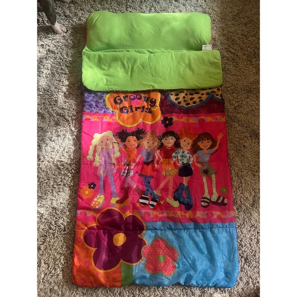 2006 groovy girls sleeping bag 100% polyester human size vintage - Picture 2 of 10